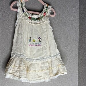 Embroidered Sleeveless Dress with Floral Accents